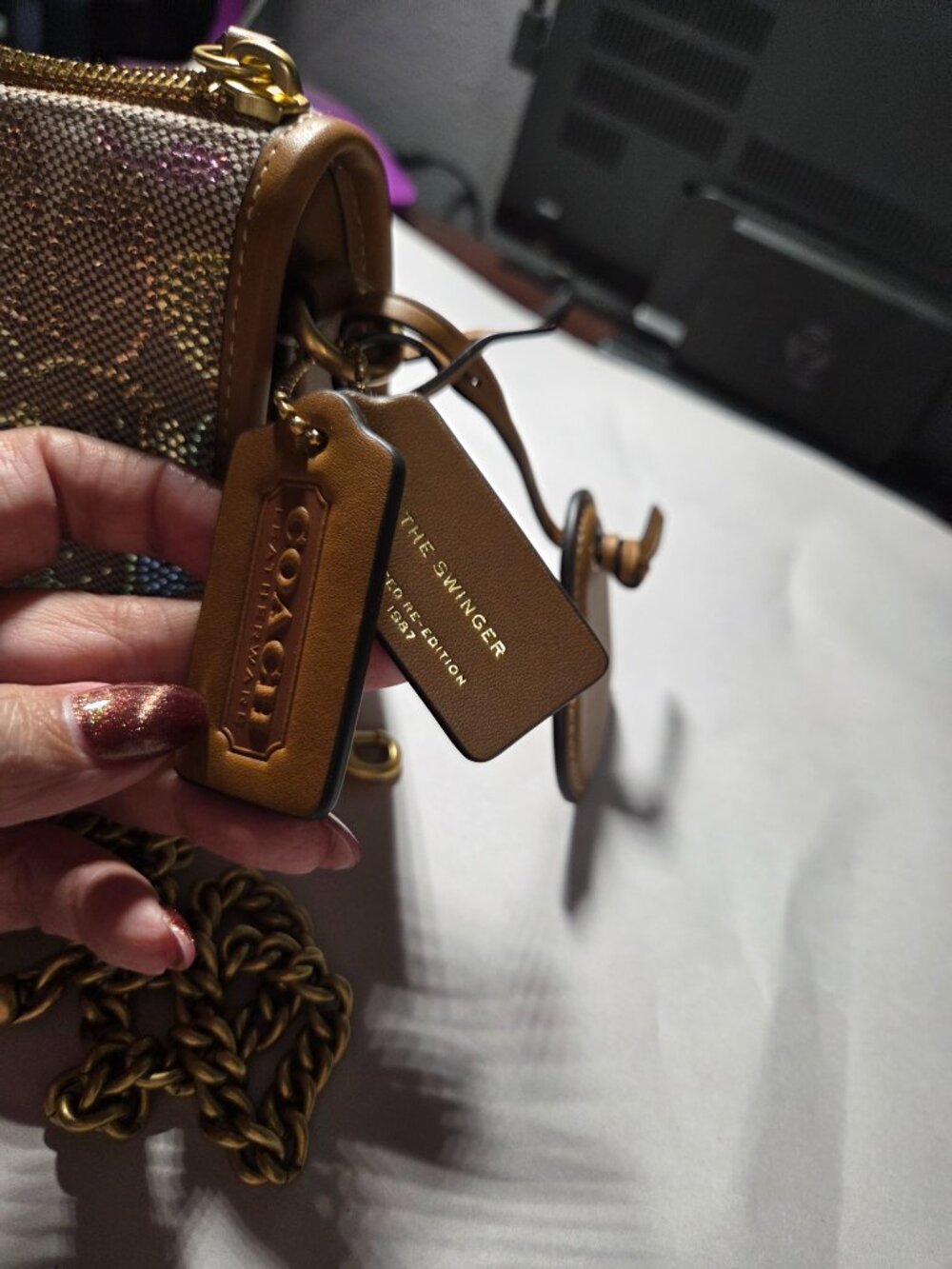 Coach Rainbow Crystal Swinger Bag - Picture 2 of 13